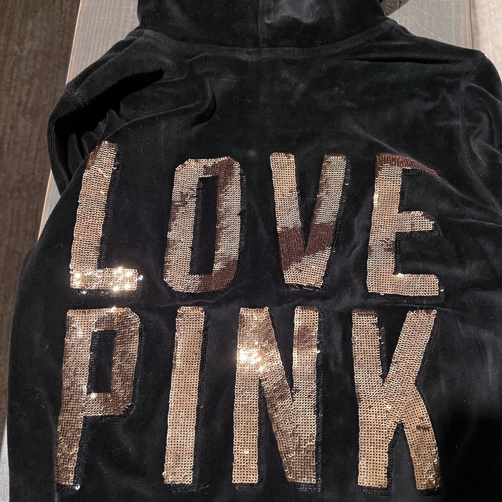 Pink hoodie full zip up .